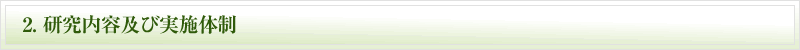 2．研究内容及び実施体制